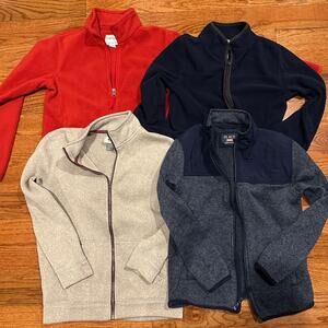 Lot of 4 Boys fleece lot size 10-12 Uniform outerwear